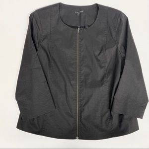 Eileen Fisher Black Silk Jacket, Sz L